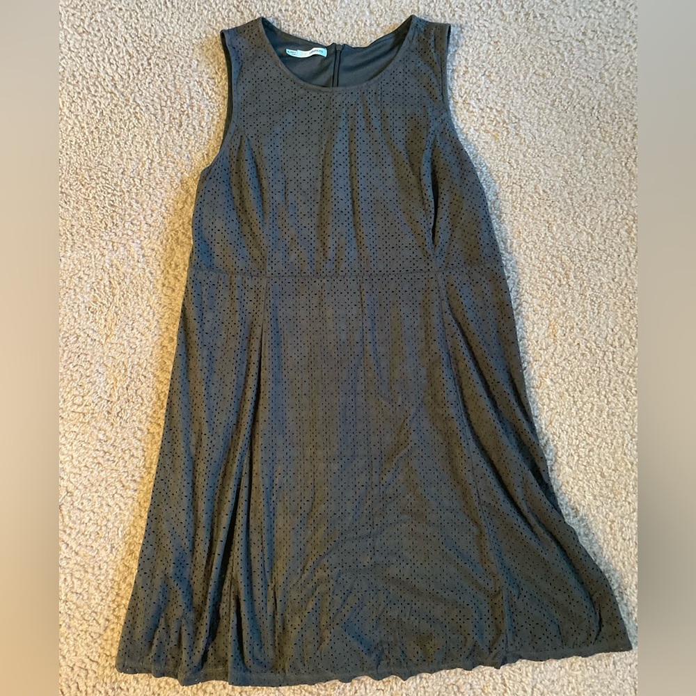 Maurice’s Elegant Sleeveless Green Suede cutout dress.